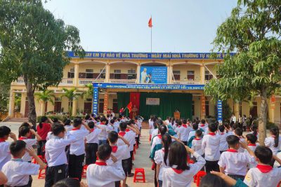 Lễ kết nạp Đội viên mới – Niềm tự hào của mỗi sao nhi đồng trường Tiểu học Hải Hòa