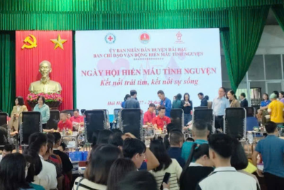 Ngày hội hiến máu tình nguyện “Kết nối trái tim – Kết nối sự sống” của Trường Tiểu học Hải Hòa.